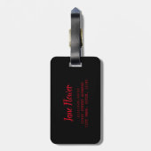 庭師と花のための蘭の花模様 ラゲッジタグ (裏面縦)