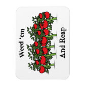 庭師のおもしろい雑草と刈り取り マグネット (縦)