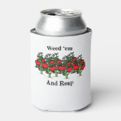 庭師のおもしろい雑草と刈り取り 缶クーラー (缶正面)