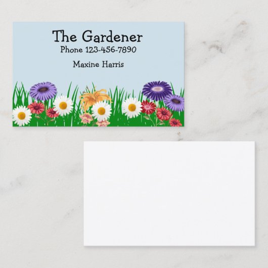 庭師のかわいい名刺 名刺 (正面/裏面)