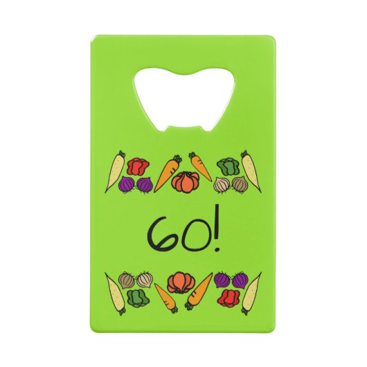 庭師のためのハッピーバースデー、任意の年齢、あなたの名前 クレジットカード栓抜き (裏面)