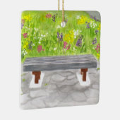 庭師のための贈り物 – ガーデンベンチクリスマスオーナメント セラミックオーナメント (右)