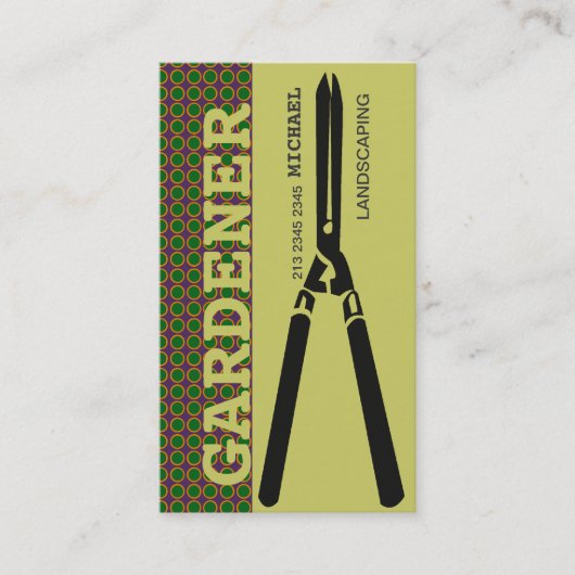 庭師のための造園術のはさみ 名刺 (正面)