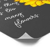 庭師のための黄色のひまわりおもしろい引用文 ポスター (角)