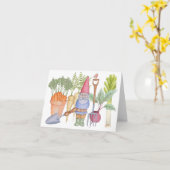 庭師のグリーティングカード カード (黄色い花)