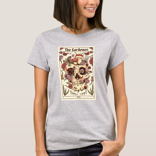 庭師のドクロ タロットカード Tシャツ (正面)
