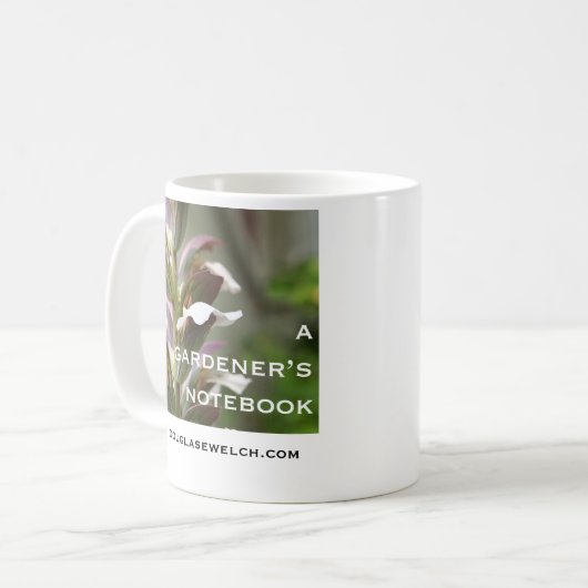 庭師のノートのロゴのマグ コーヒーマグカップ (正面左)