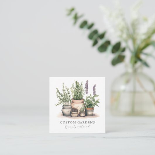 庭師の名刺 スクエア名刺 (スタンド正面)