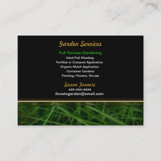 庭師の名刺 名刺 (正面)