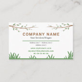 庭師の名刺(枝の木と芝生を含む) 名刺 (正面)