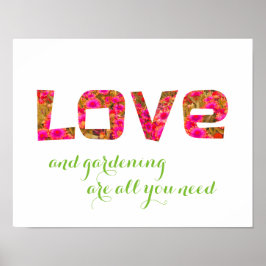 庭師の愛とガーデニングのポスター ポスター