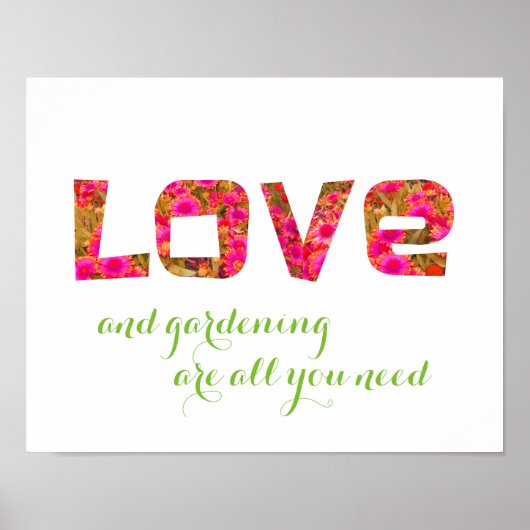 庭師の愛とガーデニングのポスター ポスター (正面)