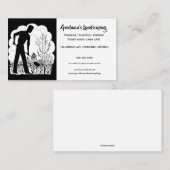 庭師の編集可能シルエット造園 名刺 (正面/裏面)