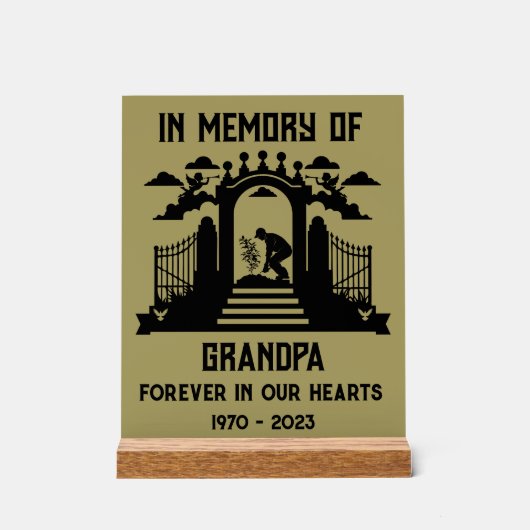 庭師の葬儀 アクリルサイン (正面)