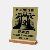 庭師の葬儀 アクリルサイン (傾斜)