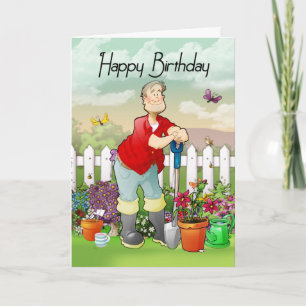 庭師の誕生日の挨拶状 カード