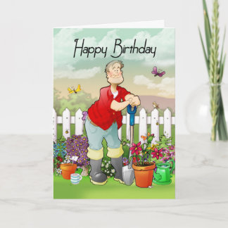 庭師の誕生日の挨拶状 カード