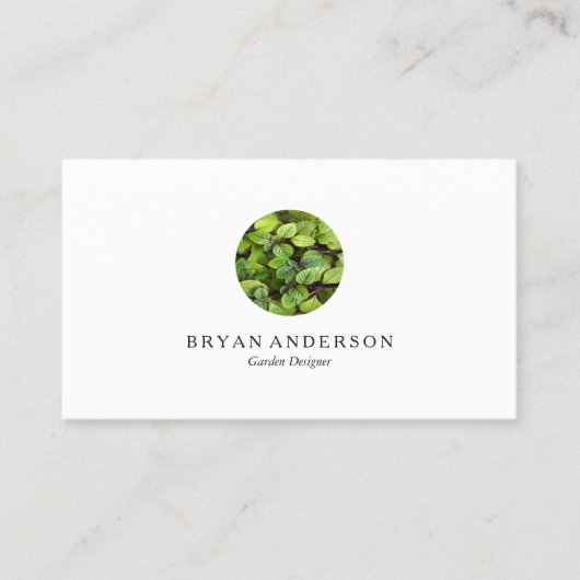 庭師の造園のロゴの名刺 名刺 (正面)