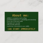 庭師の造園はビジネスを促進します 名刺 (裏面)