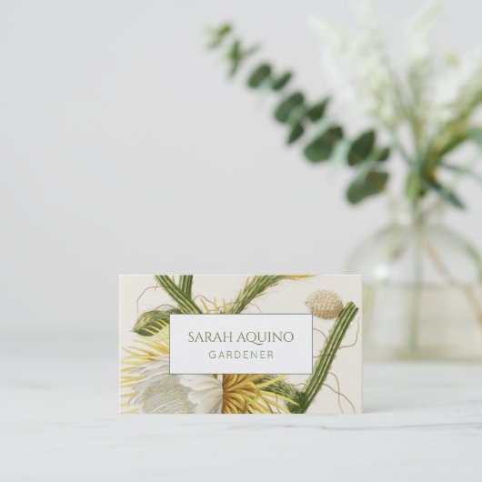 庭師の開花サボテン 名刺 (スタンド正面)