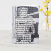 庭師の静物画の園芸工具のためのおもしろいな詩 カード (黄色い花)