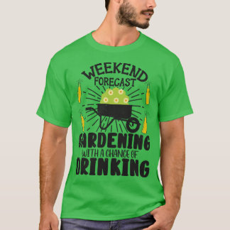 庭師の飲みガーデニング植物ビール愛好家Des Tシャツ