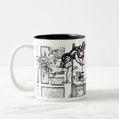 、「庭師のLabyからの上げられたベッドで植わります ツートーンマグカップ (左)