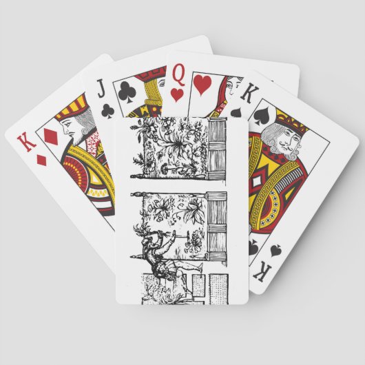 、「庭師のLabyからの上げられたベッドで植わります トランプ (裏面)