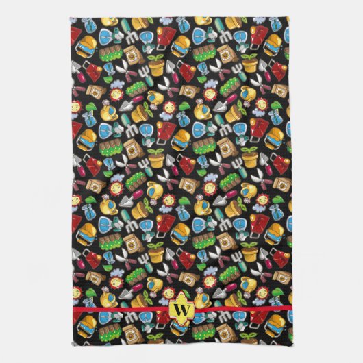 庭師はタオルの種をまいたものを刈り取る キッチンタオル (縦)