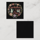 庭師は全ての汚い皮肉おもしろい引用文を知る スクエア名刺 (正面/裏面)
