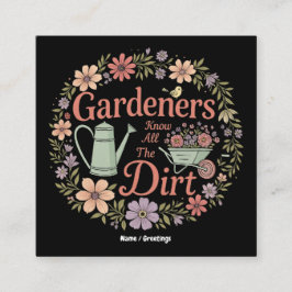 庭師は全ての汚い皮肉おもしろい引用文を知る スクエア名刺