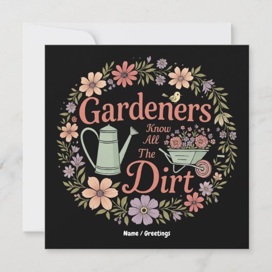 庭師は全ての汚い皮肉おもしろい引用文を知る 招待状 (正面)