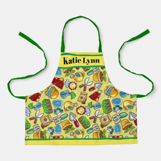 庭師は子供のバージョンのエプロンを蒔いたものを刈る エプロン (正面)