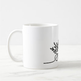 庭師または農家の線画 コーヒーマグカップ