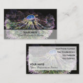 庭師や快適のためのネオンの花のロマンス 名刺 (正面/裏面)