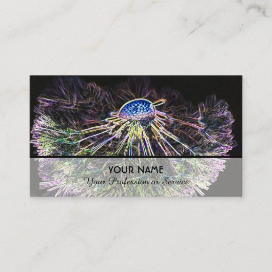 庭師や快適のためのネオンの花のロマンス 名刺 (正面)