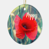 庭師や花好きの贈り物のためのケシの花 セラミックオーナメント (左)