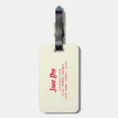 庭師や花好きの贈り物のためのケシの花 ラゲッジタグ (裏面縦)