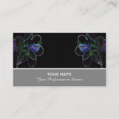 庭師や花屋にとってネオンの花のようなロマンス 名刺 (正面)