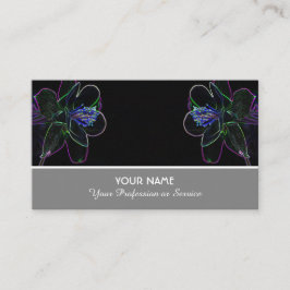 庭師や花屋にとってネオンの花のようなロマンス 名刺