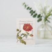 庭師エレガントのファッションドための超古レッドローズ 名刺 (スタンド正面)