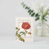 庭師エレガントのファッションドための超古レッドローズ 名刺 (スタンド正面)