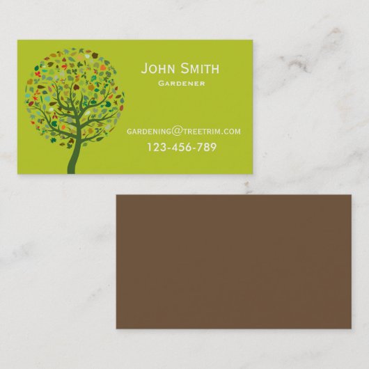 庭師サービスモダンなデザイン 名刺 (正面/裏面)