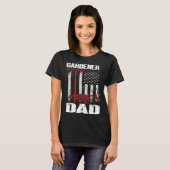 庭師パパ アメリカ国旗 庭師 園芸 Tシャツ (正面フル)