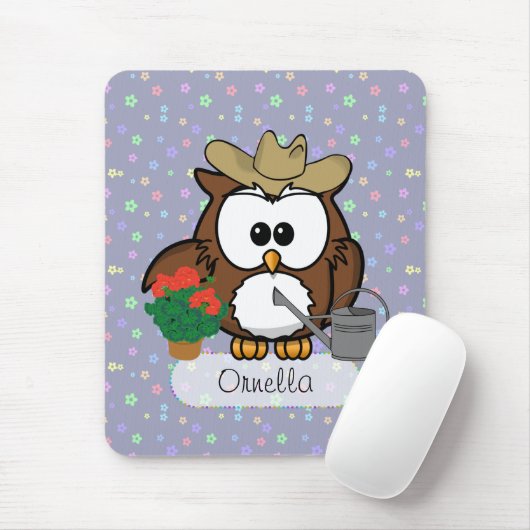 庭師フクロウ マウスパッド (マウス)