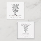 庭師ランドスケーパーフルーツツリーブランチ スクエア名刺 (正面/裏面)