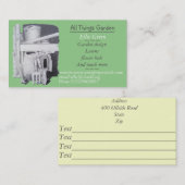 庭師庭絵画園用の園芸道具デザイン 名刺 (正面/裏面)