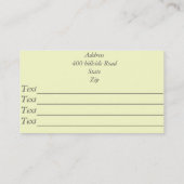 庭師庭絵画園用の園芸道具デザイン 名刺 (裏面)