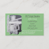 庭師庭絵画園用の園芸道具デザイン 名刺 (正面)