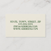 庭師草原の蝶花屋は緑を植えます 名刺 (裏面)